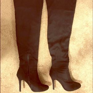 Tall Black High Heeled Boots